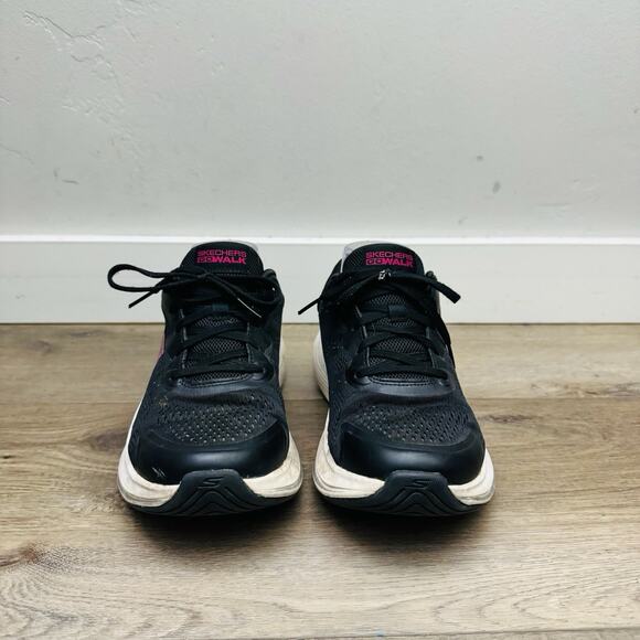 Skechers Go Walk Max Cushioning Black Pink Sneakers Women’s Size 7.5 - Picture 3 of 11